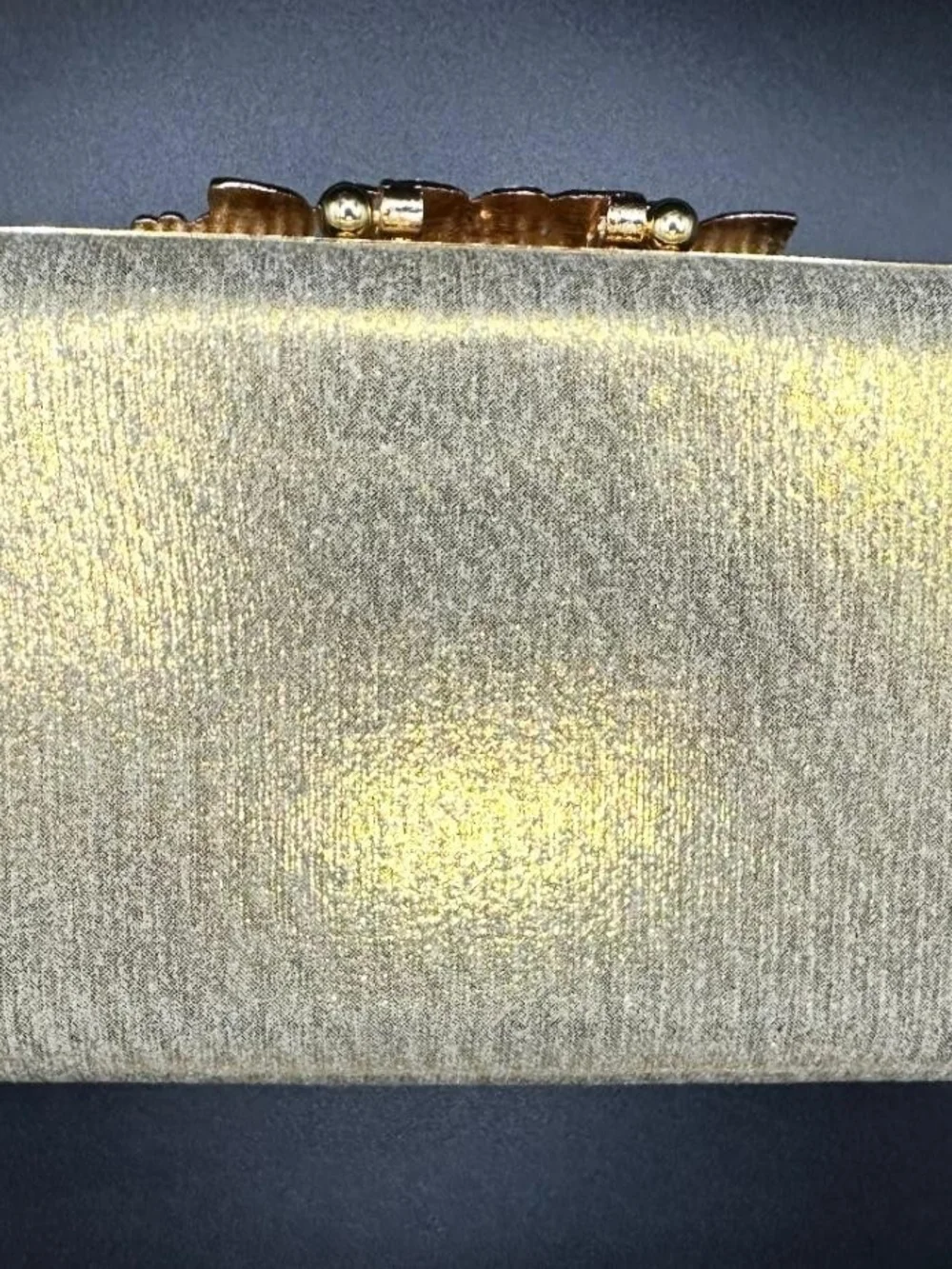 Gold Diamond Embellished Evening Clutch